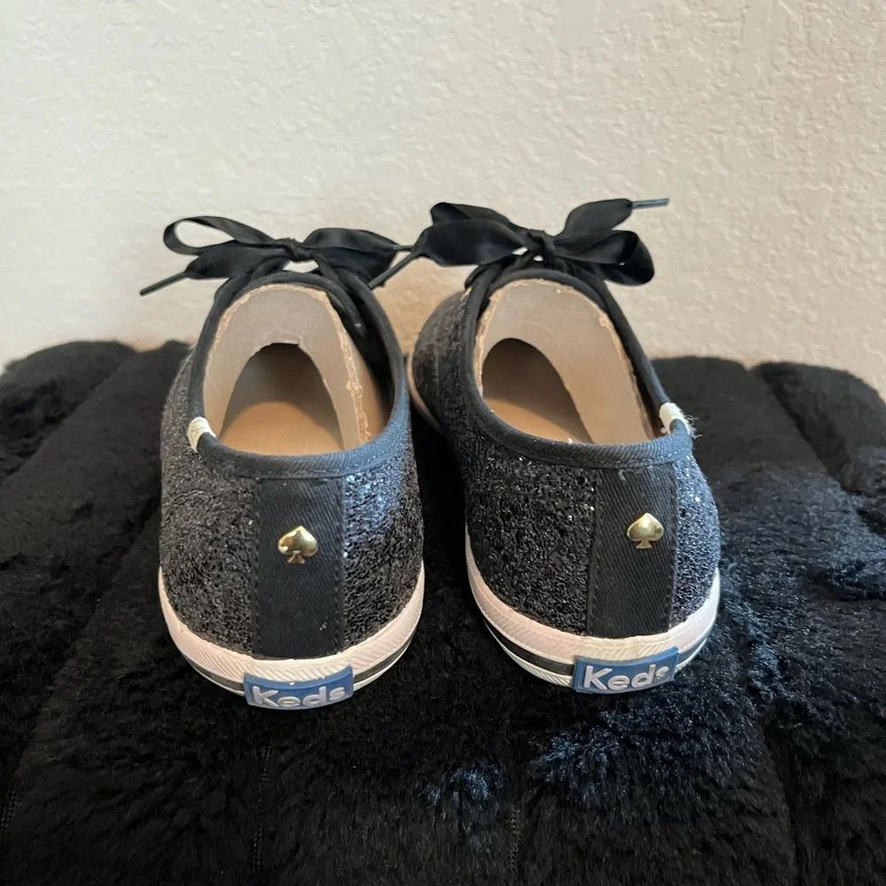 Kate Spade Black Glitter Sneakers - Picture 3 of 5